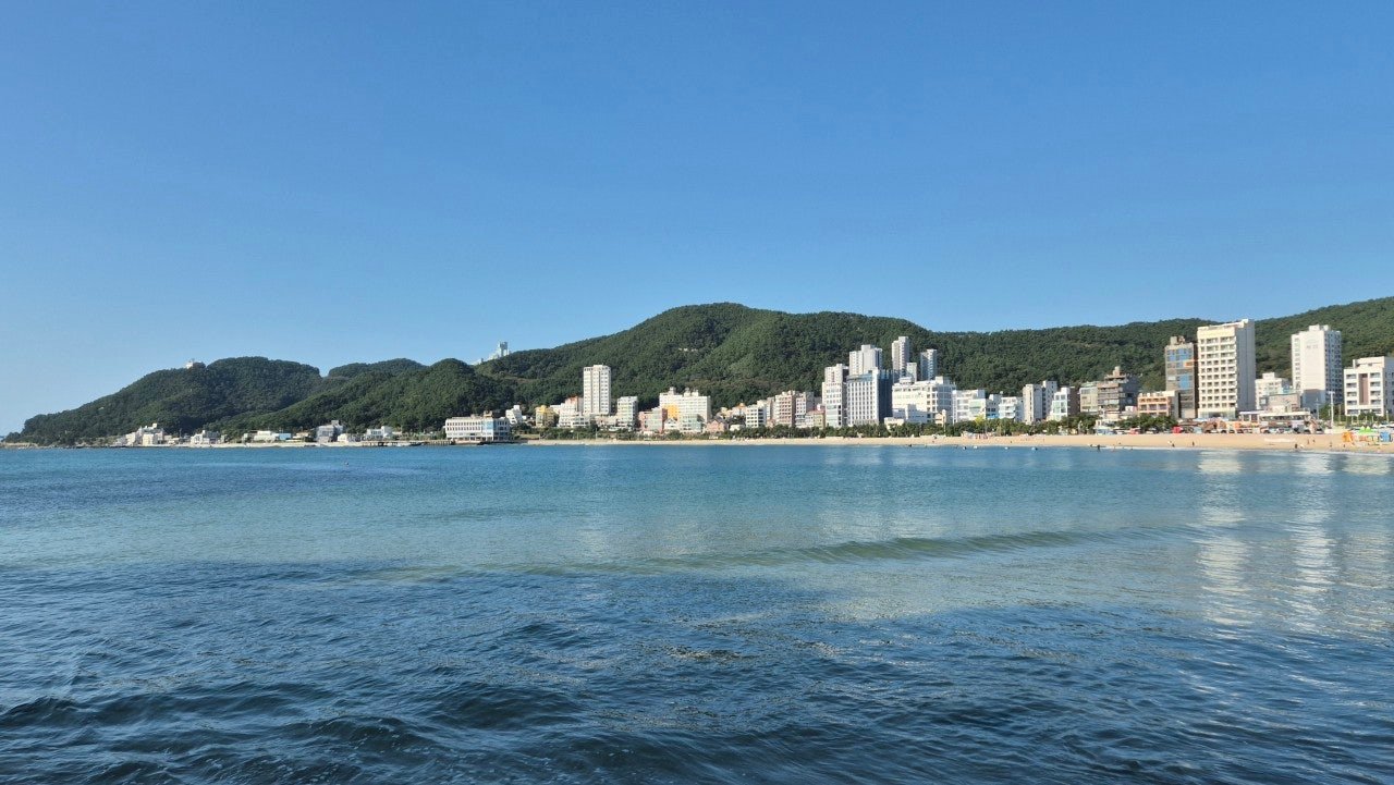View of Songjeong Beach from the Songjeong Old Road Overlook, Busan